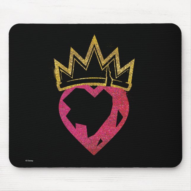 Descendants | Evie | Heart and Crown Logo Mouse Pad (Front)