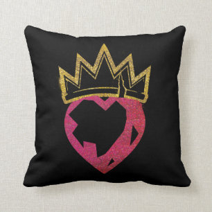Descendants   Evie   Heart and Crown Logo Throw Pillow