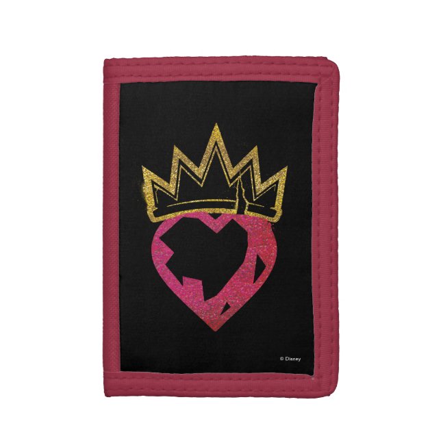 Descendants | Evie | Heart and Crown Logo Trifold Wallet (Front Vertical)