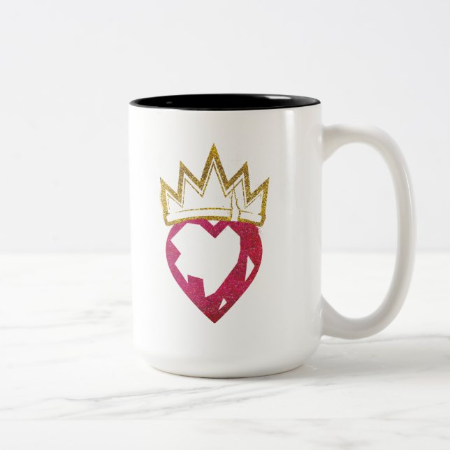 Descendants | Evie | Heart and Crown Logo Two-Tone Coffee Mug (Right)