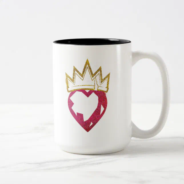Descendants Evie Heart and Crown Logo TwoTone Coffee Mug Zazzle