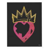 Descendants | Evie | Heart and Crown Logo Wood Wall Art (Front 11x14)