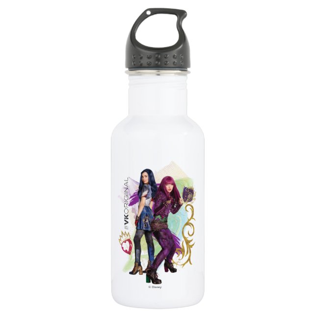 Descendants | Mal & Evie | #VK Original Stainless Steel Water Bottle (Front)
