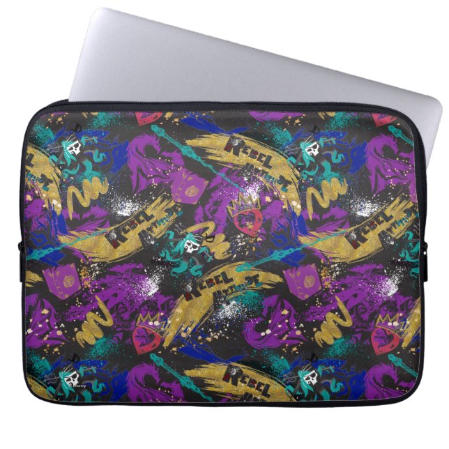 Descendants | Rebel Attitude Pattern Laptop Sleeve (Front)