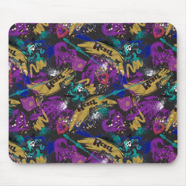 Descendants | Rebel Attitude Pattern Mouse Pad (Front)