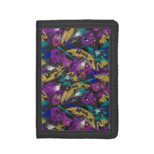 Descendants Rebel Attitude Pattern Tri-fold Wallet
