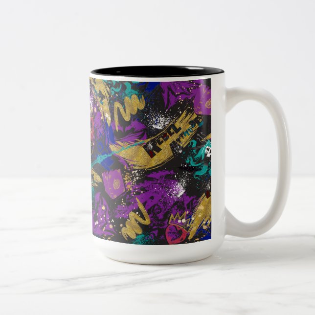 Descendants | Rebel Attitude Pattern Two-Tone Coffee Mug (Right)