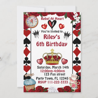 Descendants rise of red custom birthday invitation