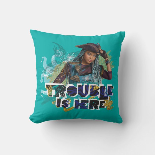 Descendants | Uma | Trouble is Here Throw Pillow (Front)