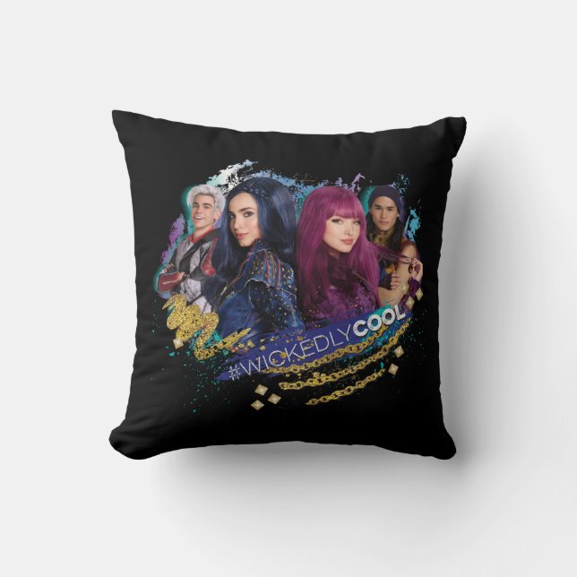 Descendants | Wickedly Cool Best Friends Throw Pillow (Front)