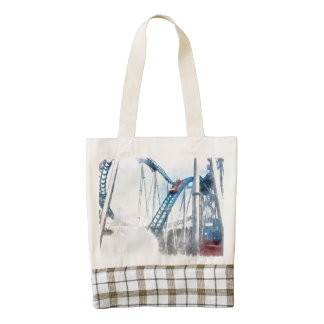 Descending into water zazzle HEART tote bag