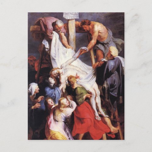 Descent From the Cross by Peter Paul Rubens Postca Postcard