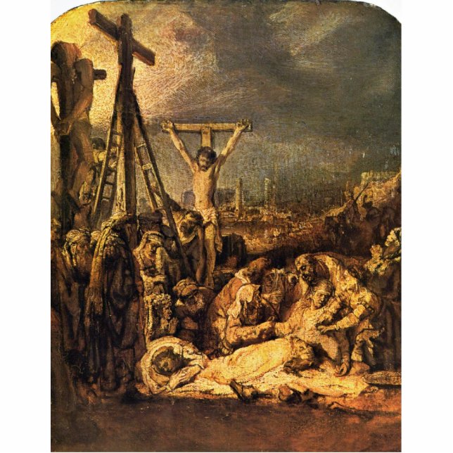 Descent From The Cross By Rembrandt Harmensz. Van Cutout (Front)