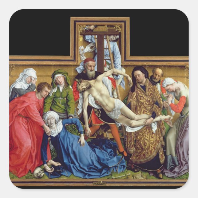 Descent from the Cross, c.1435 Square Sticker (Front)