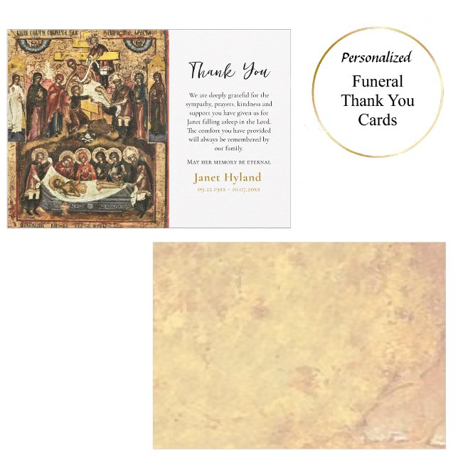 Descent from the Cross Orthodox Funeral            Thank You Card (Creator Uploaded)