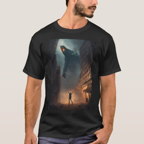 Descent of Fear A Terrifying Plunge and the Hand  T_Shirt