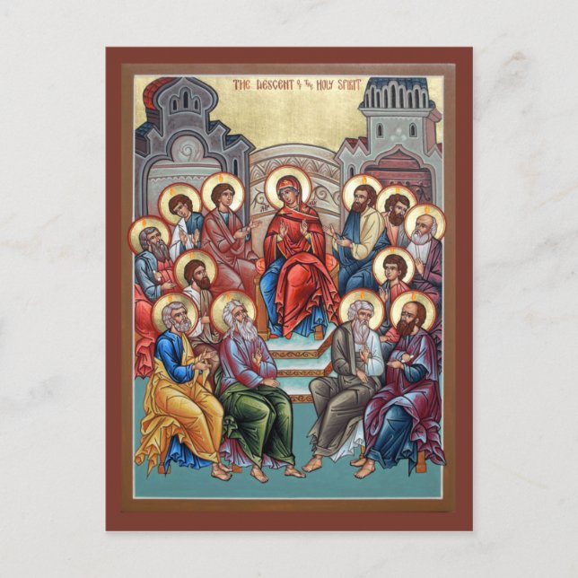 Descent of the Holy Spirit(Pentecost) Prayer Card (Front)