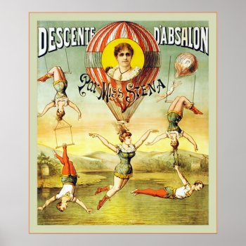 Descente D'absalon ~ Vintage Circus Poster by VintageFactory at Zazzle