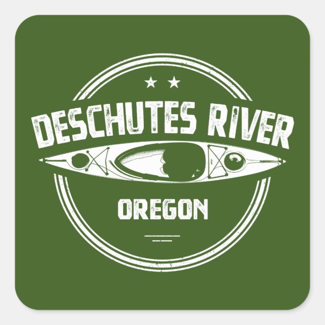 Deschutes River, Oregon Square Sticker (Front)