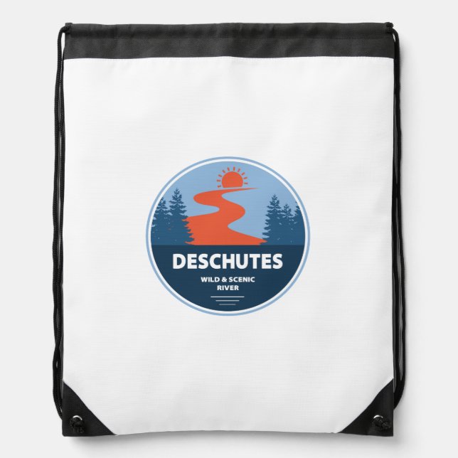 Deschutes Wild And Scenic River, Oregon Drawstring Bag (Front)