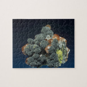 Descloizite on Calcite Jigsaw Puzzle