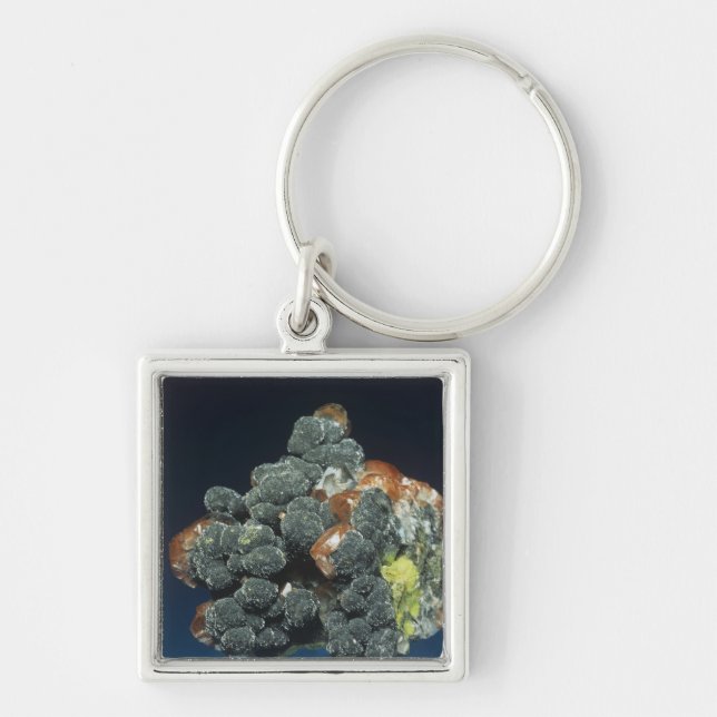 Descloizite on Calcite Keychain (Front)