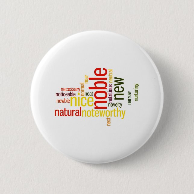 Describe yourself With Adjectives - N Pinback Button (Front)