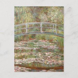 Description Bruecke ueber eine Seerosenteich, Clau Postcard