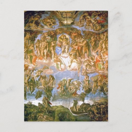 Description Last Judgment _ painted by Michelange Postcard