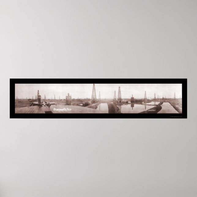 Desdemona Oil Field Photo 1919 Poster (Front)