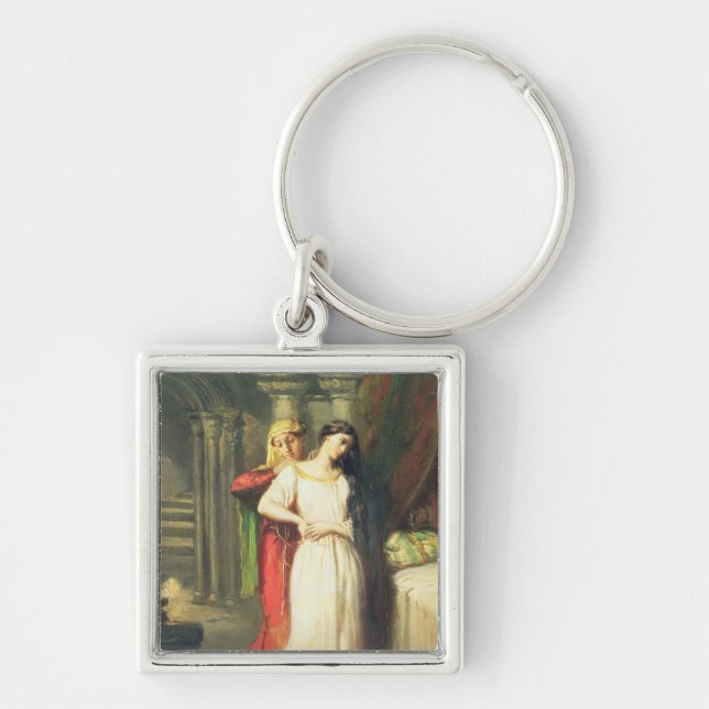 Desdemona Retiring to her Bed, 1849 Keychain (Front)