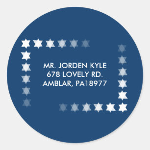 Desending STARS Bar Bat Mitzvah Invi Reply sticker