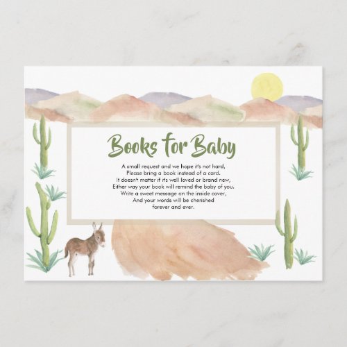 Desert Adventure Begins Succulent Books for Baby Enclosure Card