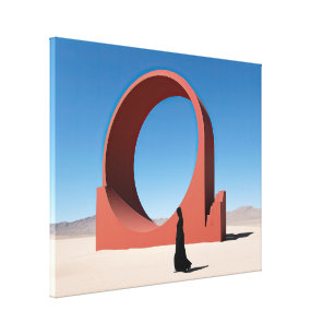 Desert Arcana: Crimson Gateway Canvas Print