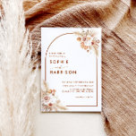 Desert Arch Boho Pampas Grass Terracotta Wedding Invitation<br><div class="desc">For more advanced customization of this design,  simply select the "Customize It" button above!</div>