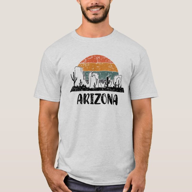 Desert Arizona Retro Sunset Men T-Shirt (Front)