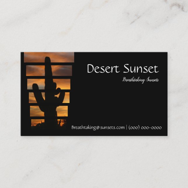 Desert Arizona Sunset Business Card (Front)