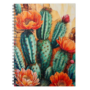 Desert Art Flowering Cactus Notebook Journal