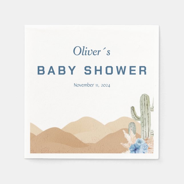 desert baby shower  napkins (Front)