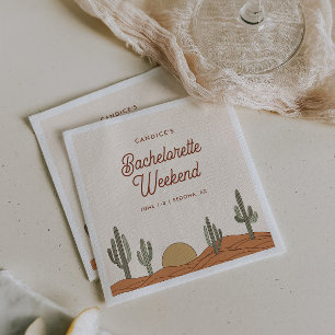 Desert Bachelorette Party Cocktail napkins
