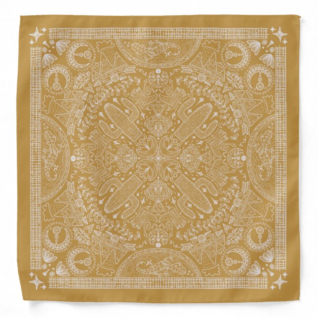 Desert Bandana Boho in yellow  (Front)