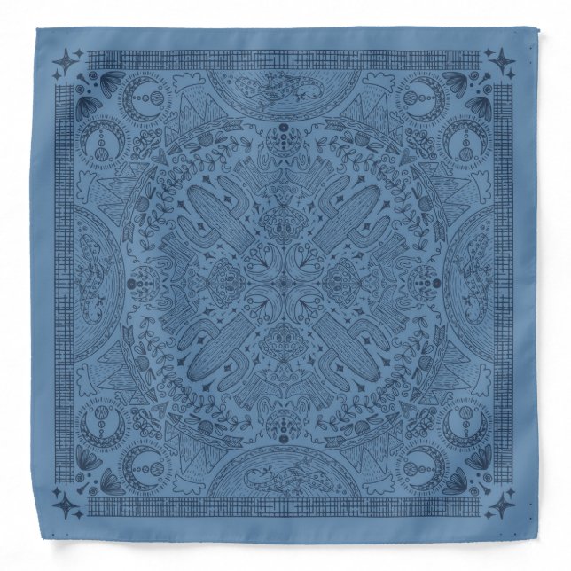 Desert bandana in blue (Front)
