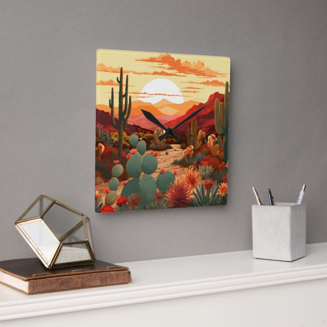  Desert Beauty #1 Poster Square Wall Clock (Office)