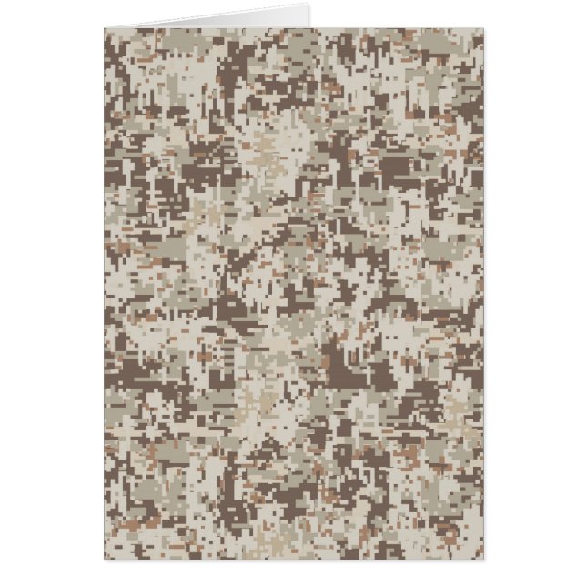 Desert Beige Style Digital Camouflage Cards (Front)