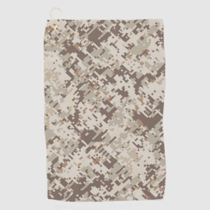 Desert Beige Style Digital Camouflage Decor on a Golf Towel