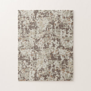Desert Beige Style Digital Camouflage Jigsaw Puzzle
