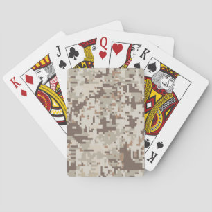 Desert Beige Style Digital Camouflage Poker Cards