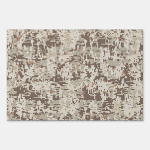 Desert Beige Style Digital Camouflage Sign