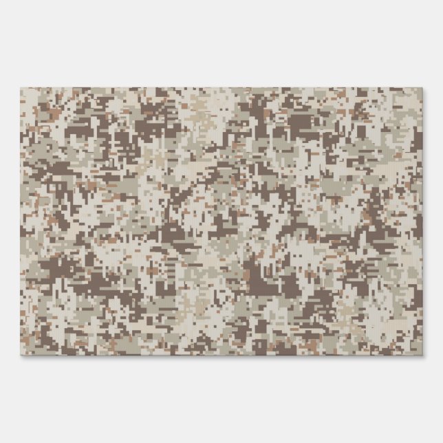 Desert Beige Style Digital Camouflage Sign (Front)