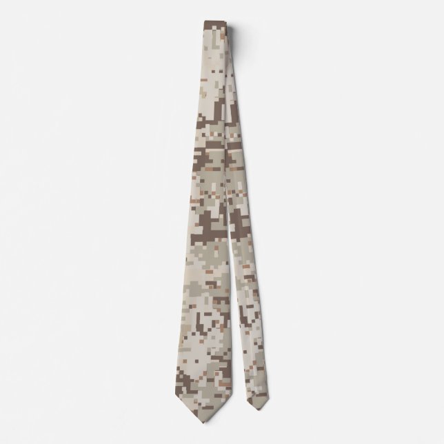 Desert Beige Style Digital Camouflage Tie (Front)